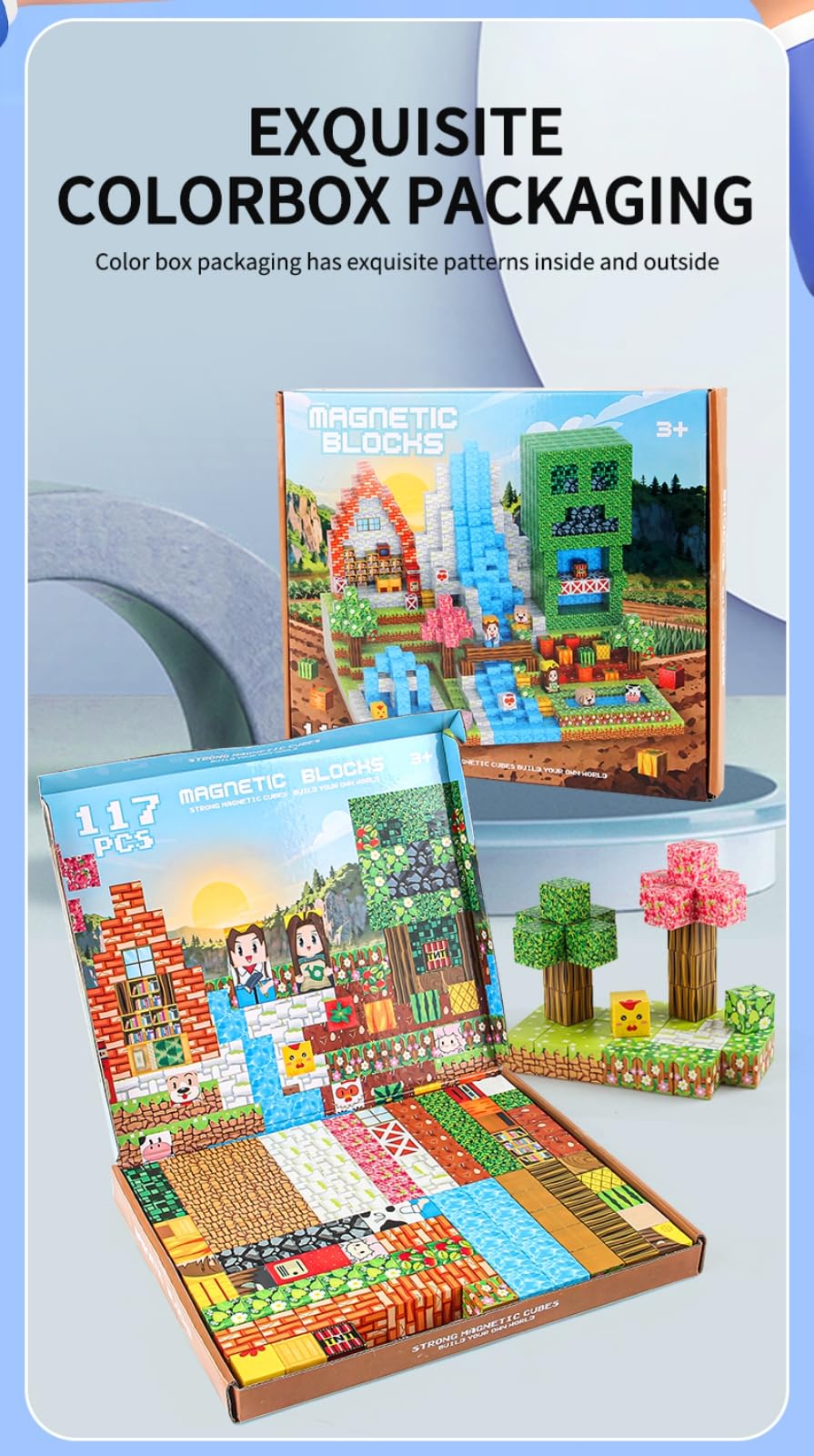FXZYIXS Magnetic Blocks STEM-friendly design supports foundational building skills.