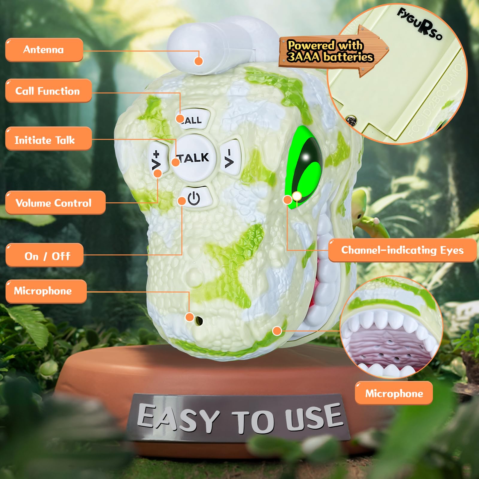 Fygurso 48-hour talk time ensures ongoing play during camping and adventures.
