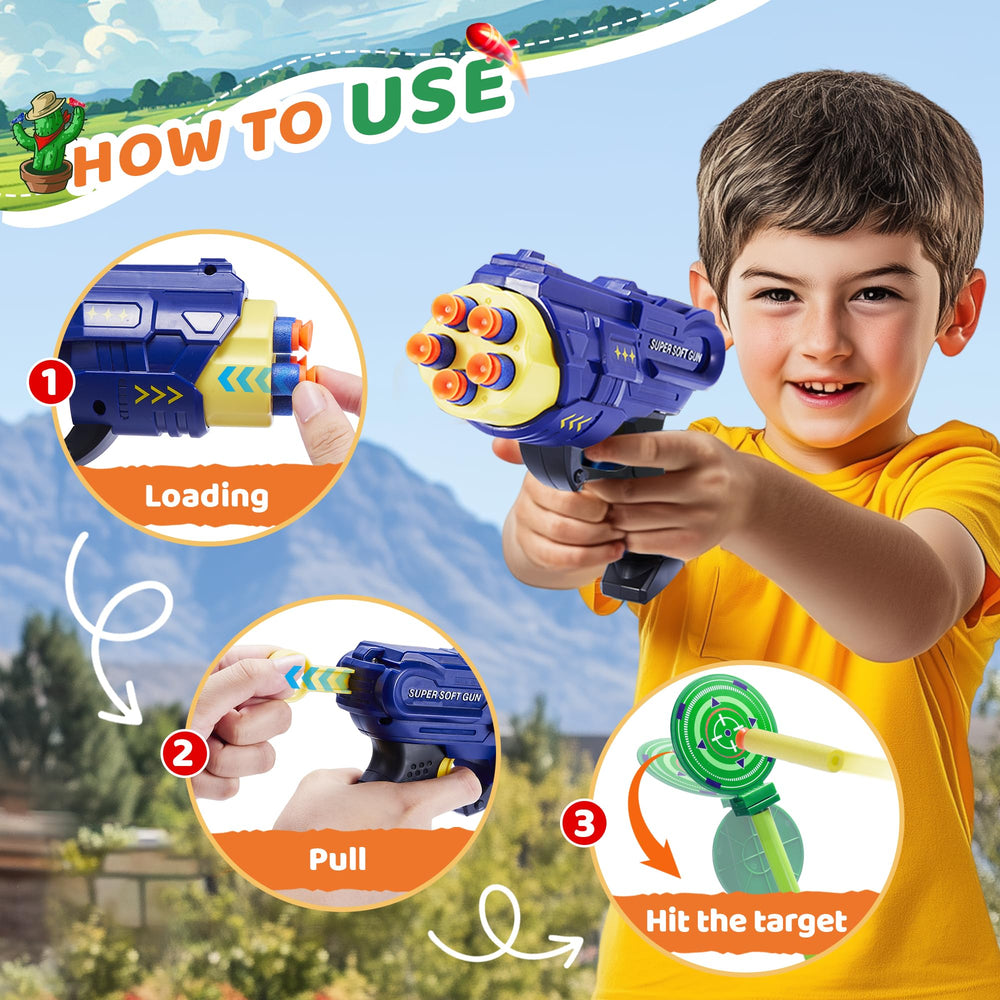 Fygurso adjustable target settings for static, slow, or fast rotation.
