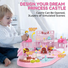 fygurso Dream Princess Play Set three level castle showcases layered play spaces