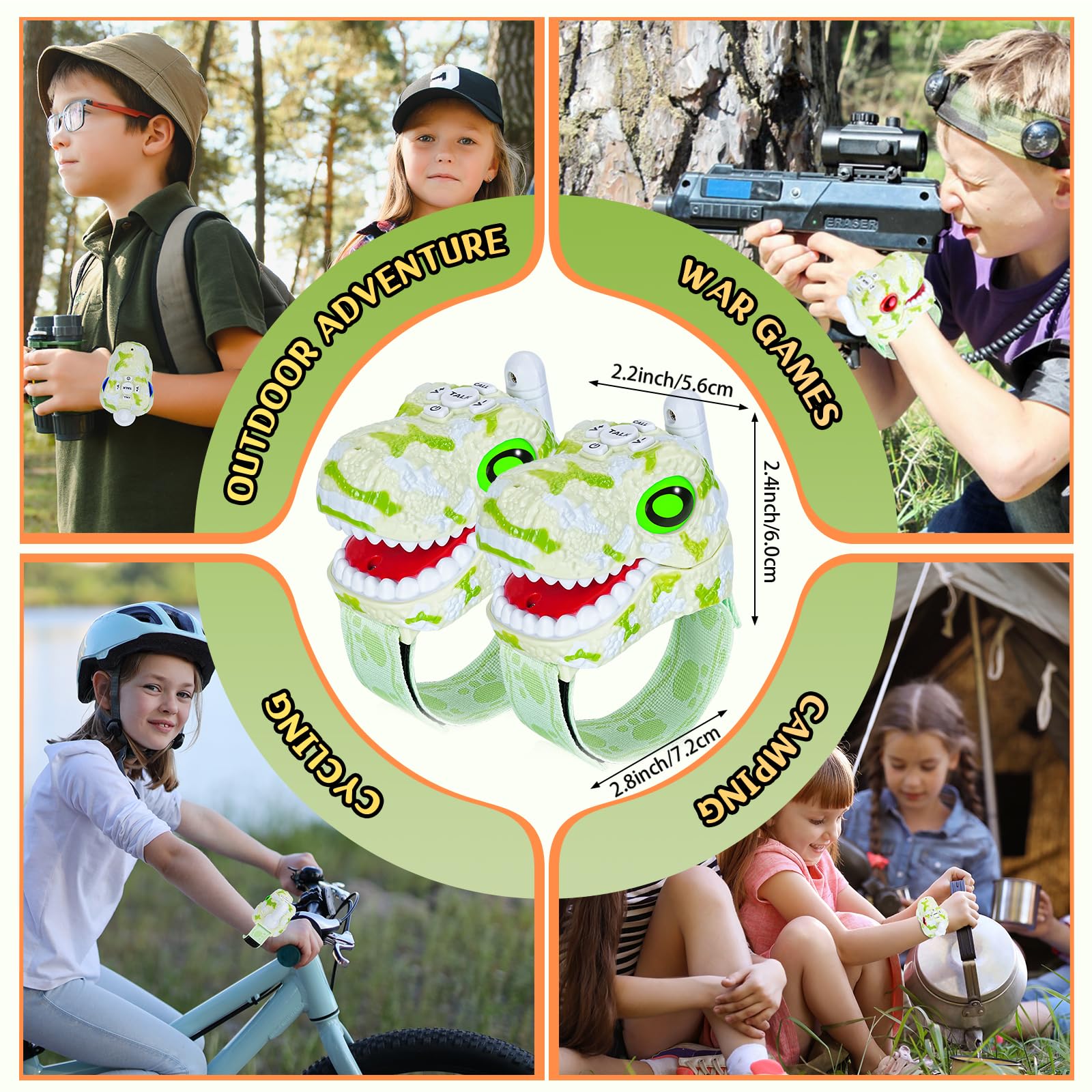 Fygurso walkie talkie volume control tailors audio for quiet games outdoors.