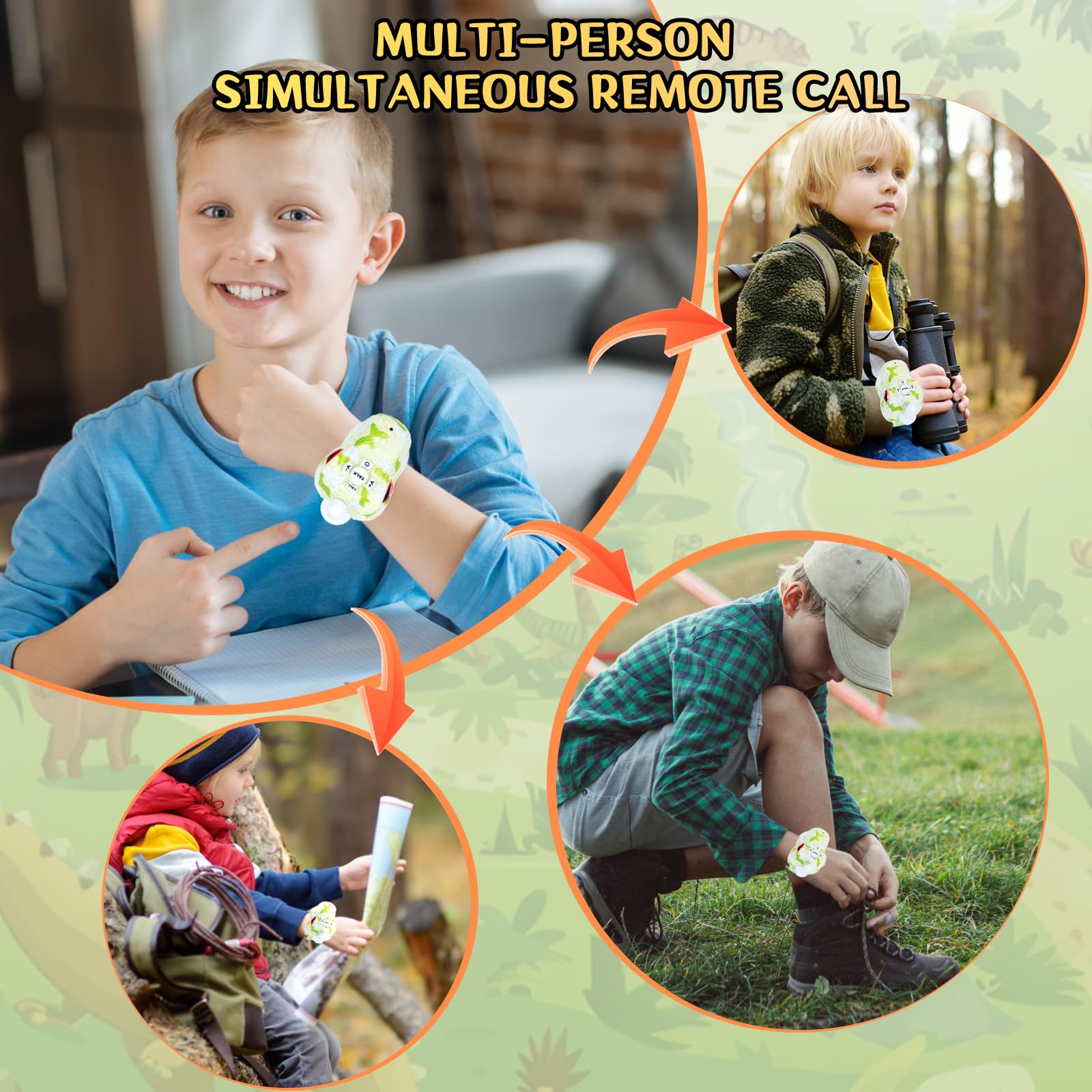 Fygurso kids wristband walkie-talkie with adjustable strap for secure hands-free use.