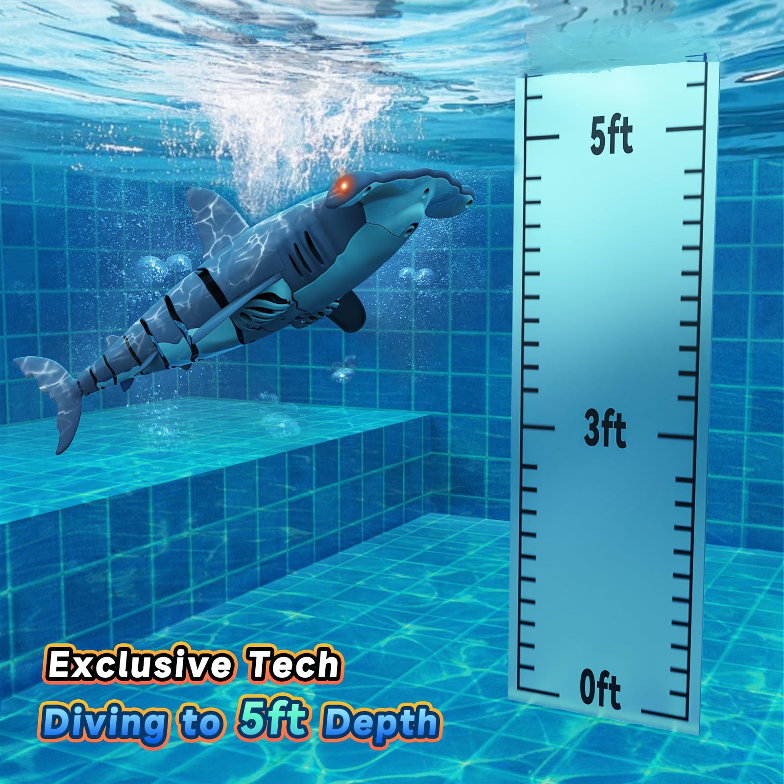 fygurso large ABS shark is sturdy and safe for kids to handle in pools and baths.