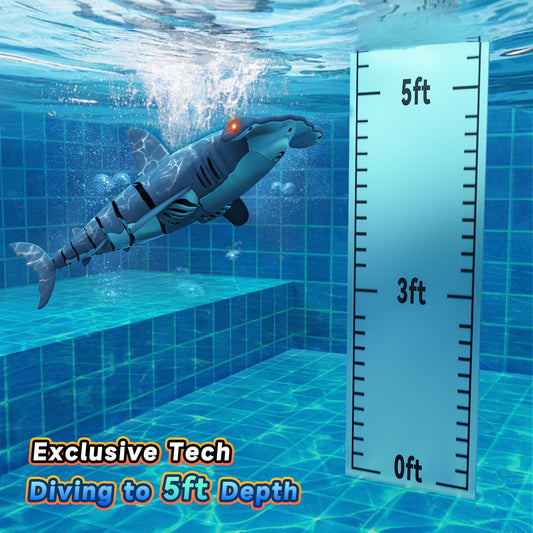 fygurso large ABS shark is sturdy and safe for kids to handle in pools and baths.