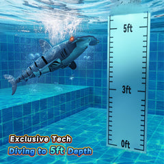 fygurso large ABS shark is sturdy and safe for kids to handle in pools and baths.