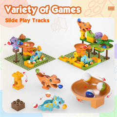 Fygurso marble runs compatible blocks enable mix-and-match dinosaur worlds