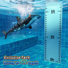 Fygurso RC shark large ABS body with smooth finish for safe hands.