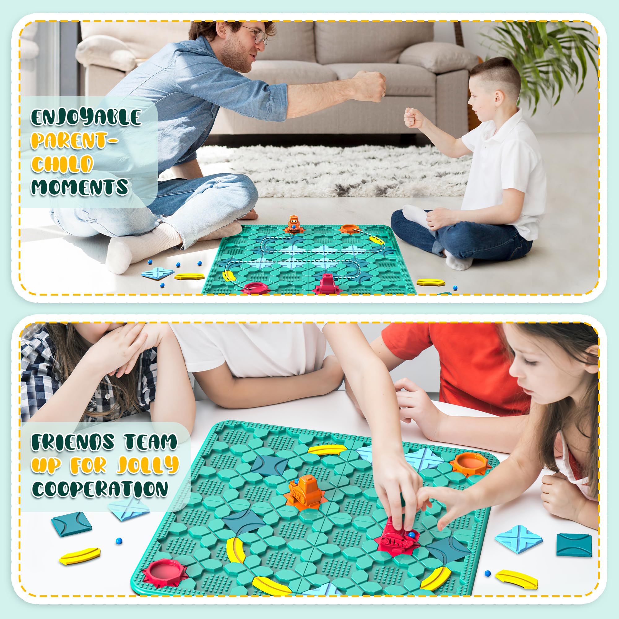FYGURSO STEM Logic Road Builder Montessori-inspired blue encourages independent exploration and learning.