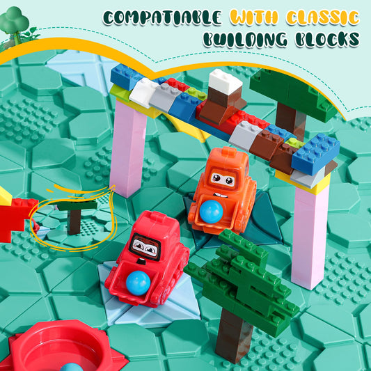 FYGURSO STEM Logic Road Builder track pieces blue encourage varied layouts and sequencing.