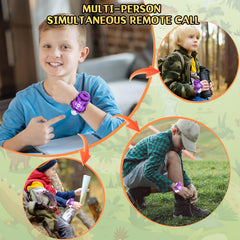 Fygurso walkie talkie worn on wrist for hands-free exploration.