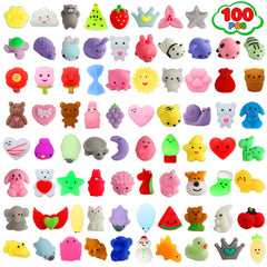 fyjous 100-pack squishies variety animals – colorful set for sharing and play
