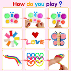 fyjous fluffy slime set with soft textures for squishy sensory play
