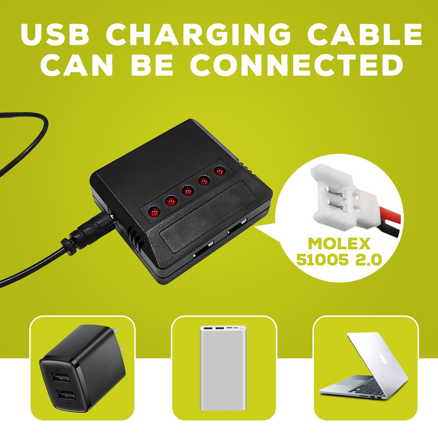 Fytoo 5-in-1 charger with several SYMA model batteries for TR-F22