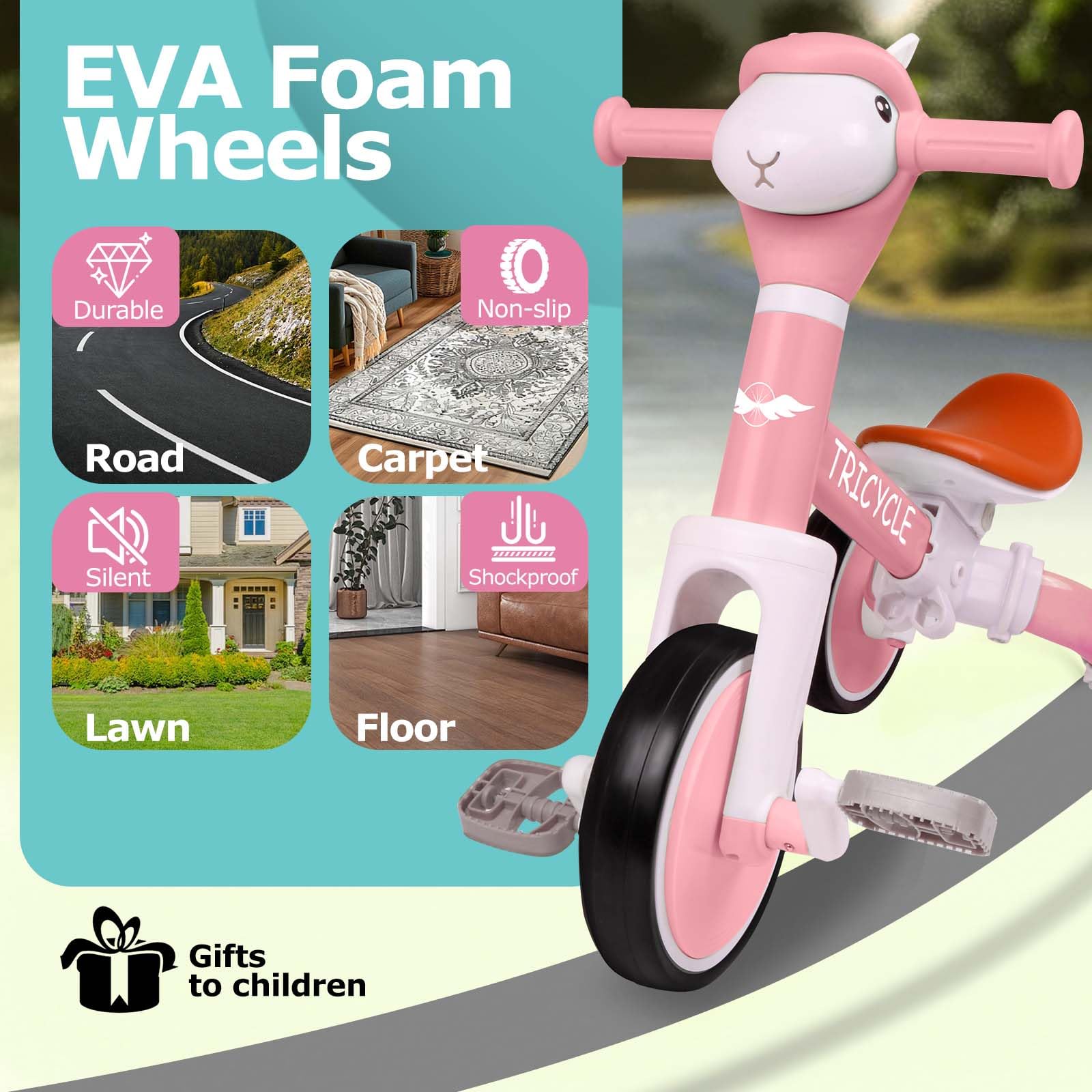 FZHZZ bike supports up to 66 lbs for growing toddlers