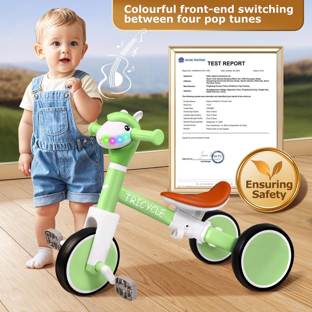 Snap-in assembly feature on FZHZZ toddler tricycle