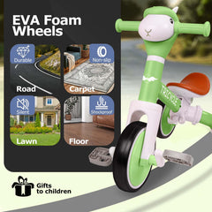 Silent EVA foam wheels on FZHZZ toddler bike