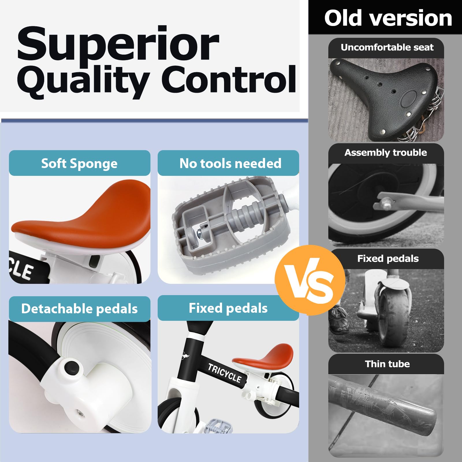 FZHZZ removable pedal feature supports easy mode changes for beginners.