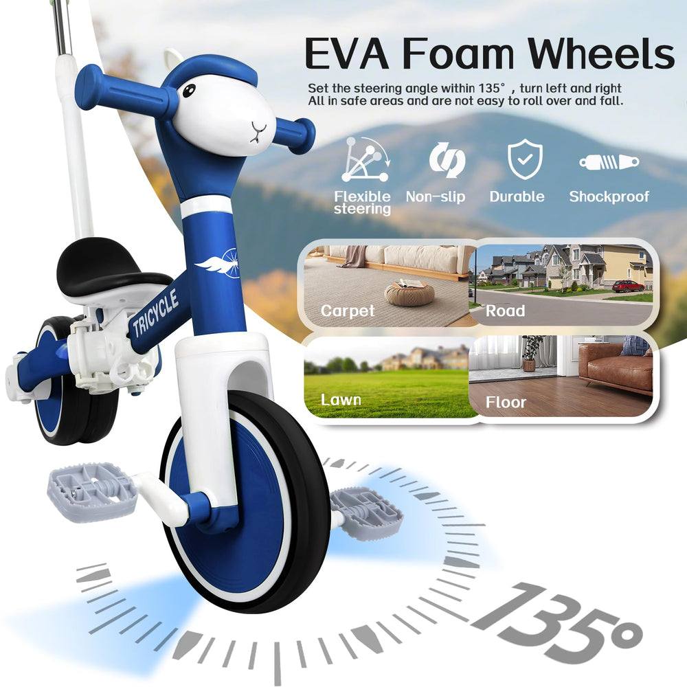 FZHZZ Tricycle rider bike mode for independent riding transitions.