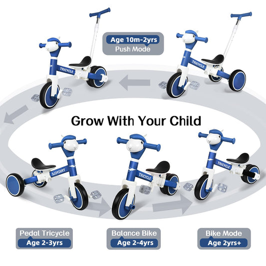 FZHZZ Tricycle walker mode aiding early balance and steps.