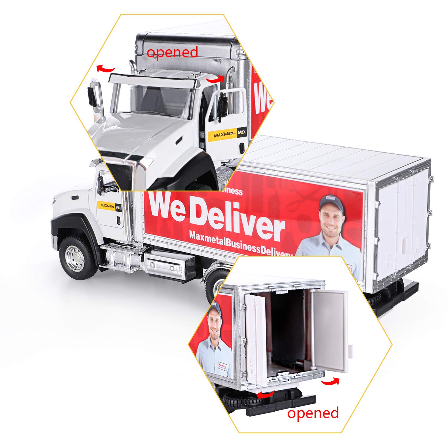 G.C 3 Pack delivery truck diecast showcasing precise paint and real-world appeal