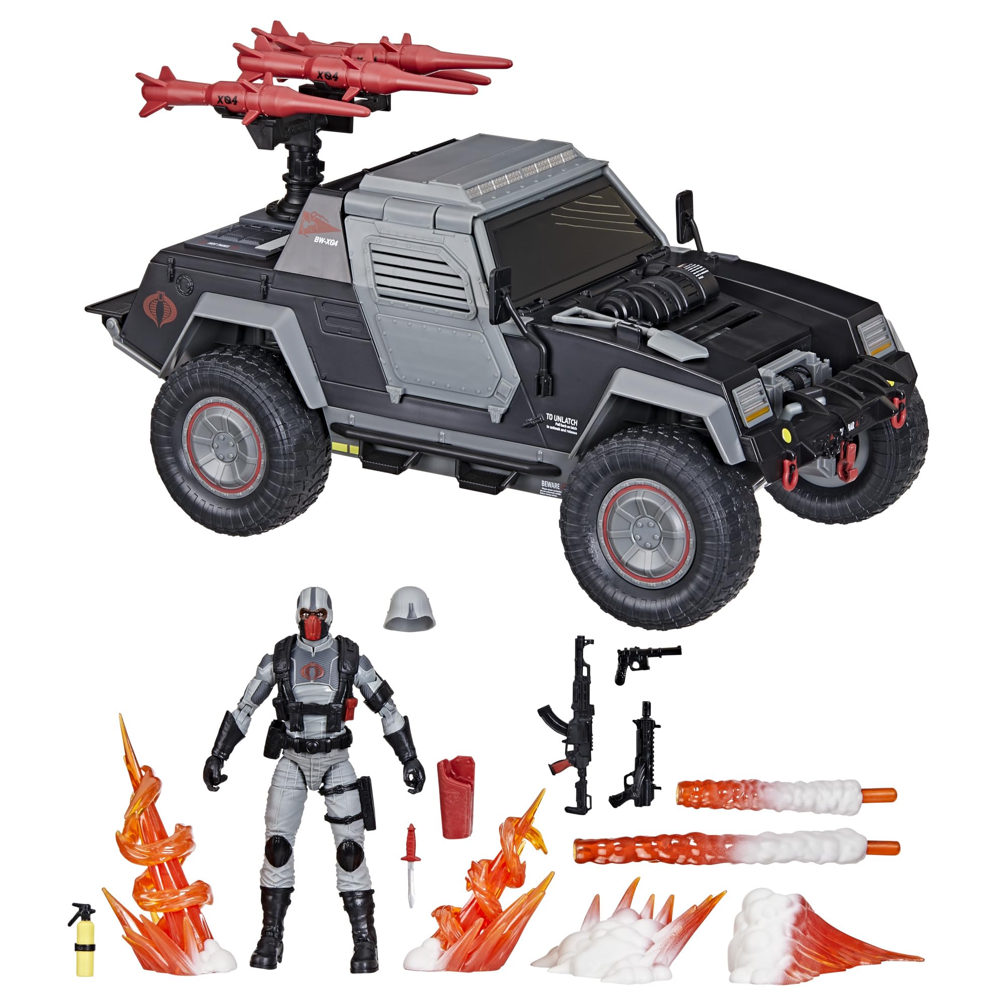 G.I. Joe Cobra Night Attack 4WD Stinger front view with armored styling
