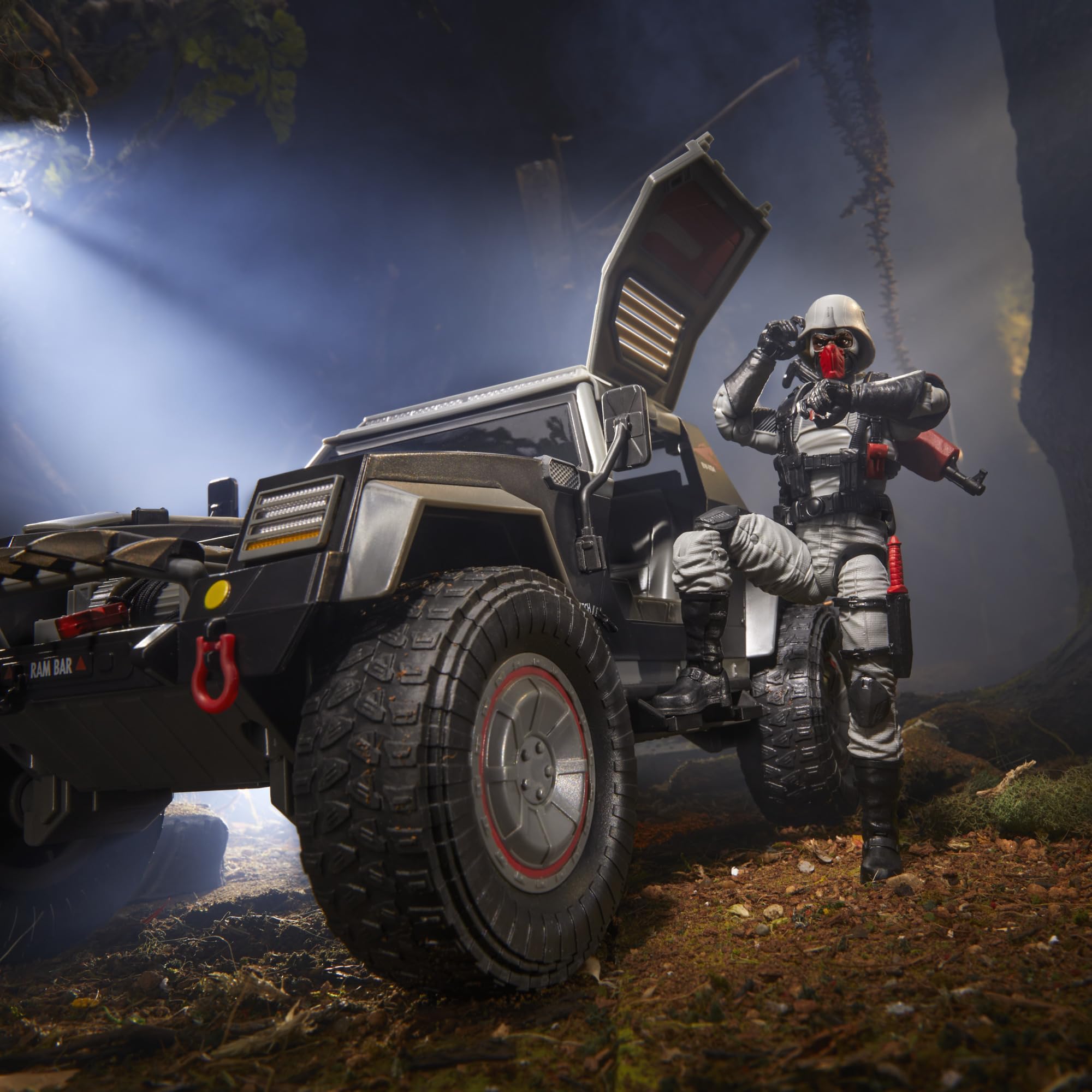 G.I. Joe Cobra Night Attack suspension and wheels in action-ready vehicle