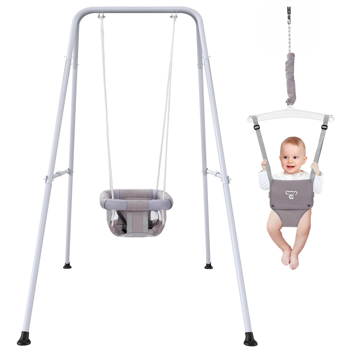 G TALECO GEAR 2-in-1 baby jumper with swing for versatile indoor and outdoor play.