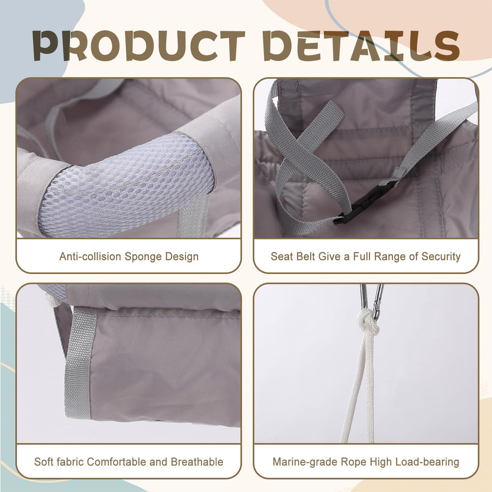 G TALECO GEAR indoor-outdoor baby swing suitable for living rooms and patios.