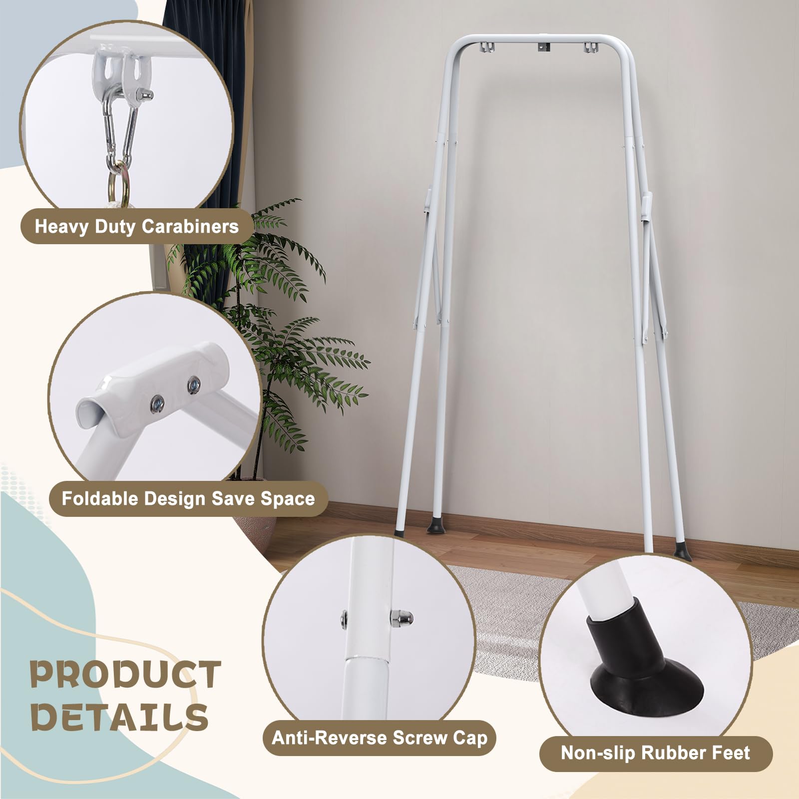 G TALECO GEAR powder-coated steel frame delivers durable, rust-resistant support.