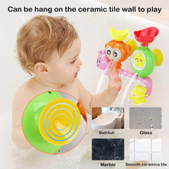 G-WACK multicolor bath toy creates waterfall and windmill motion for sensory play