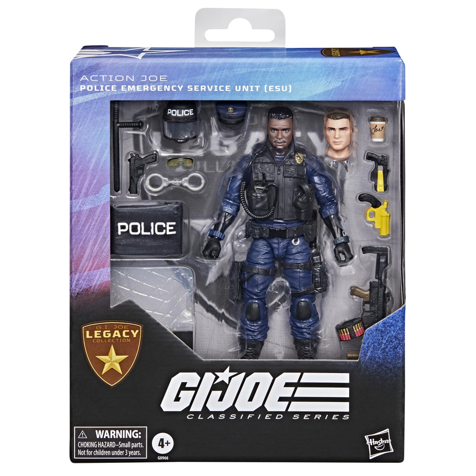 G.I. Joe ESU helmet and shield highlight modern law enforcement gear