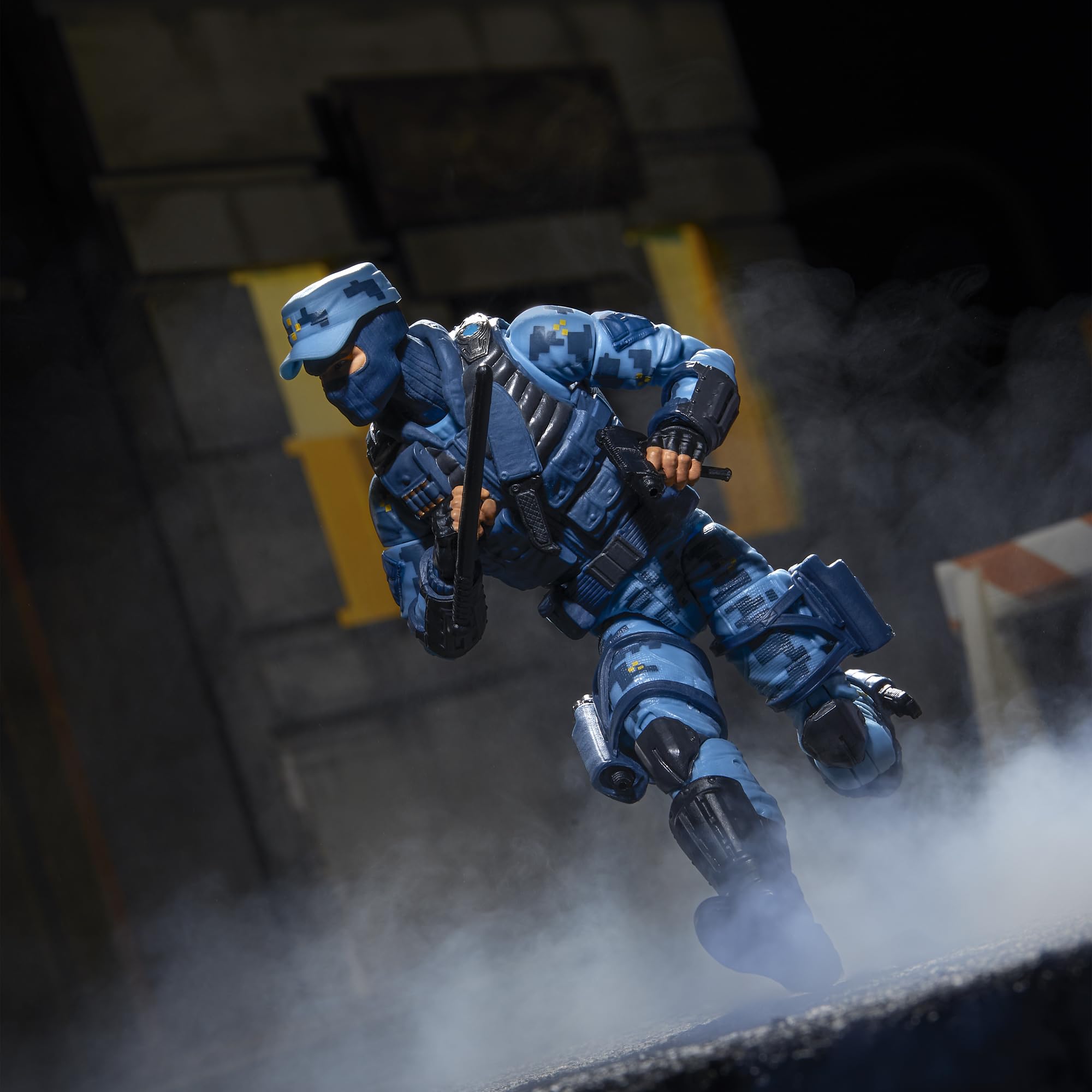 G.I. Joe Classified Series Jason Shockwave Faria footlocker for gear storage.