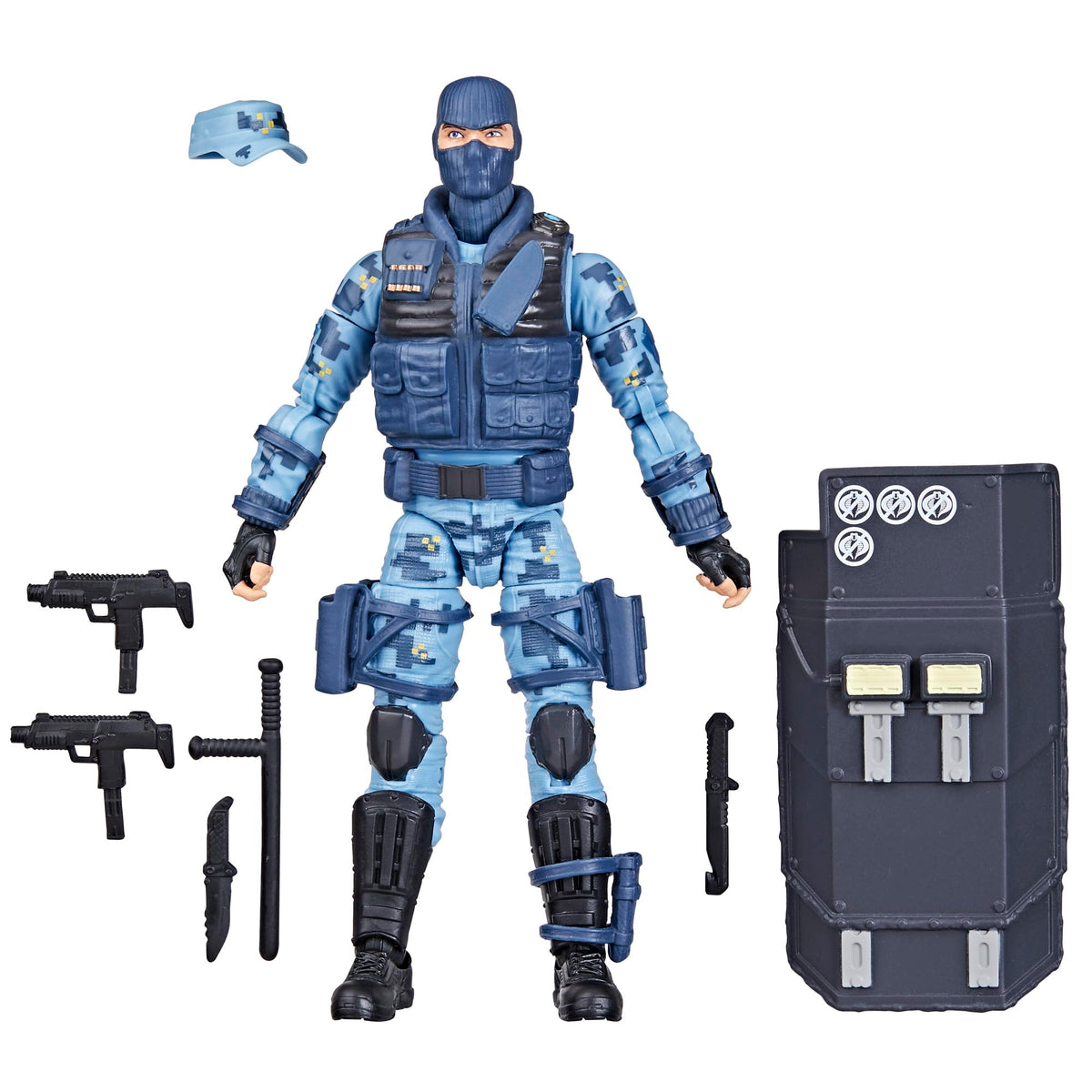 G.I. Joe Classified Series Jason Shockwave Faria front view for display-ready pose.