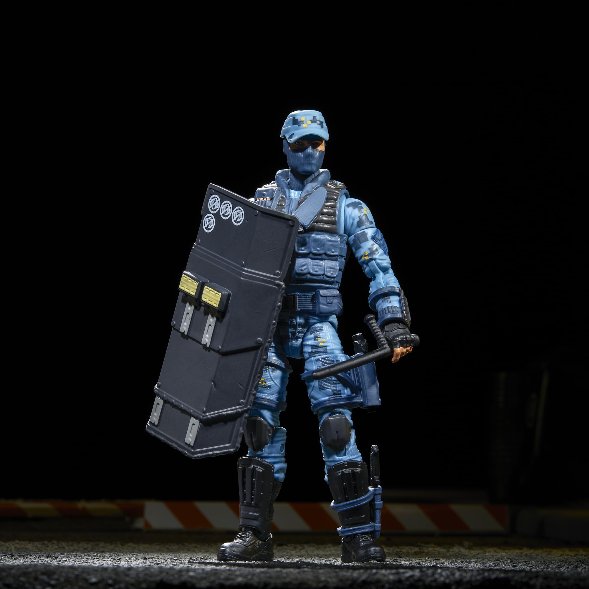 G.I. Joe Classified Series Jason Shockwave Faria hat for SWAT-style detail.