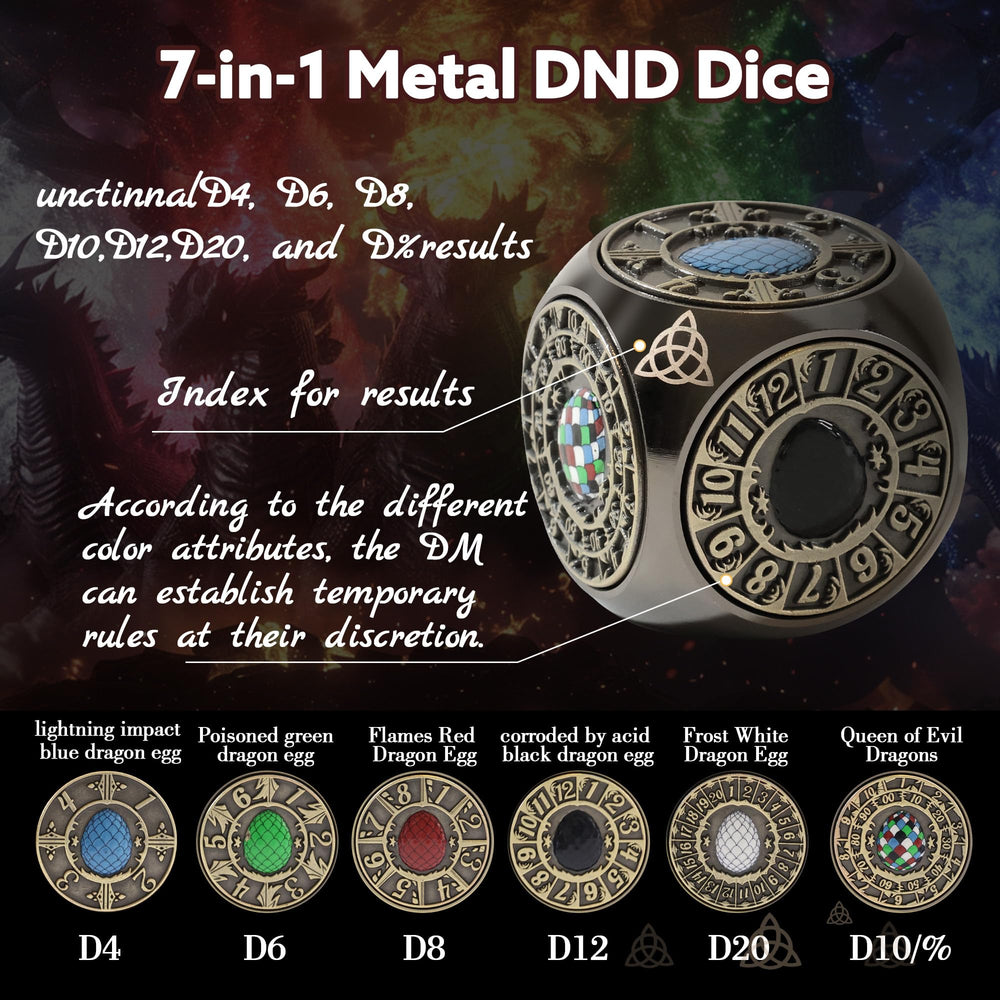 g00d4u 7-in-1 spinner dice interior view enables quick access to multiple dice.