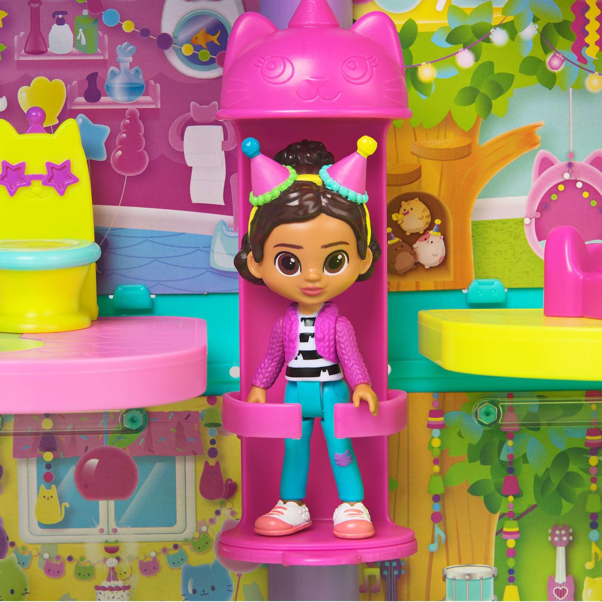 Gabby’s Dollhouse Delivery Tower reveals surprise accessories during imaginative builds