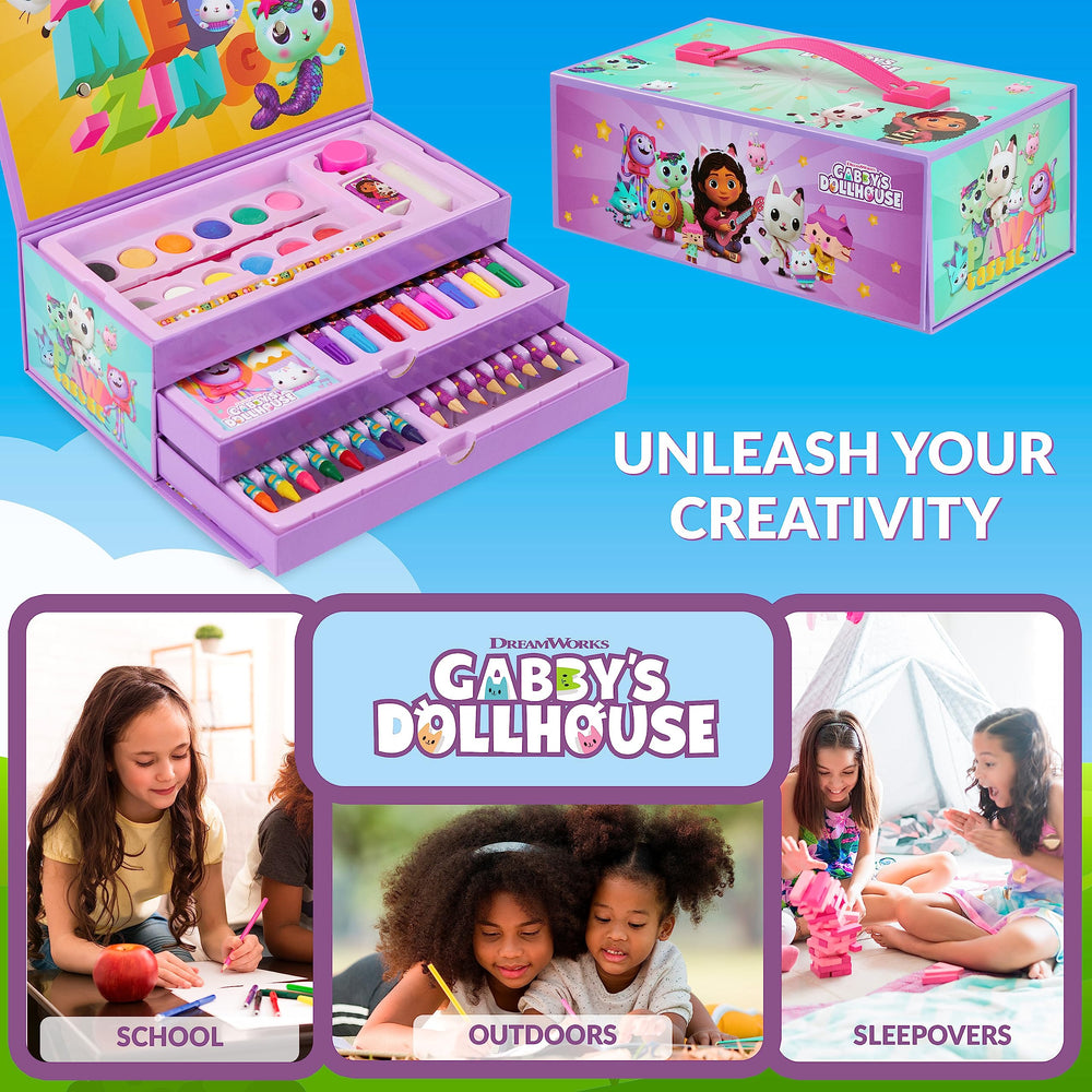 Gabby Dollhouse marker set with six colors supports bold accents and outlines.