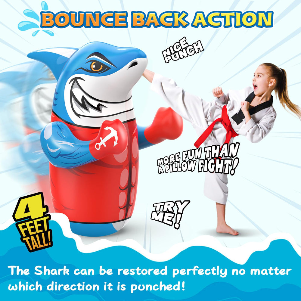 Gadetouq Water-filled bottom stabilizes the shark during energetic play.