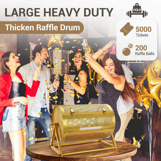GADFISH raffle drum with double-locking door design for secure loading
