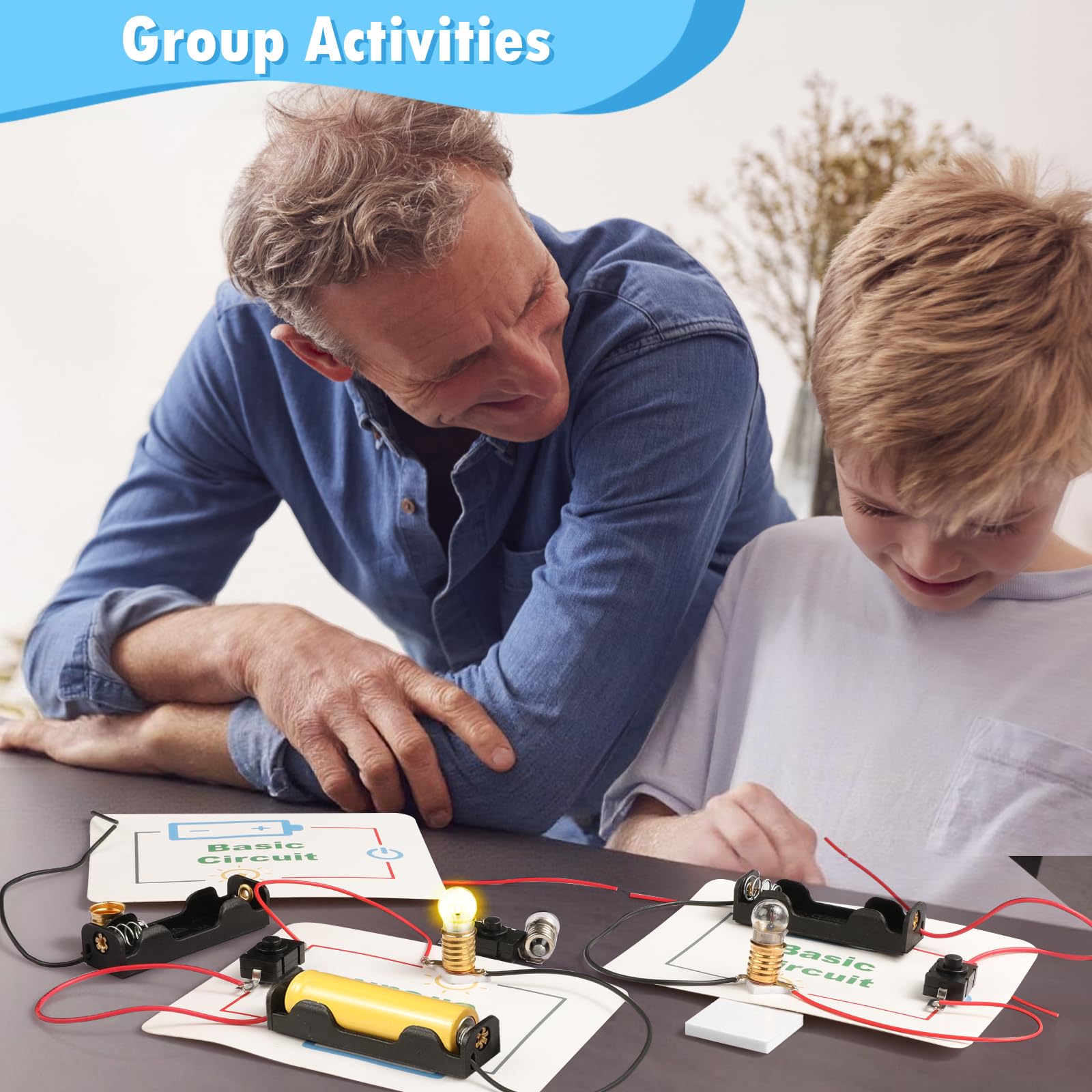 GadgetGlee kid-friendly LED lamp experiment illustrating basic circuits in action.