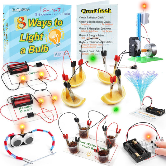 GadgetGlee Science Circuit Kit cover promotes hands-on STEM learning for curious kids.