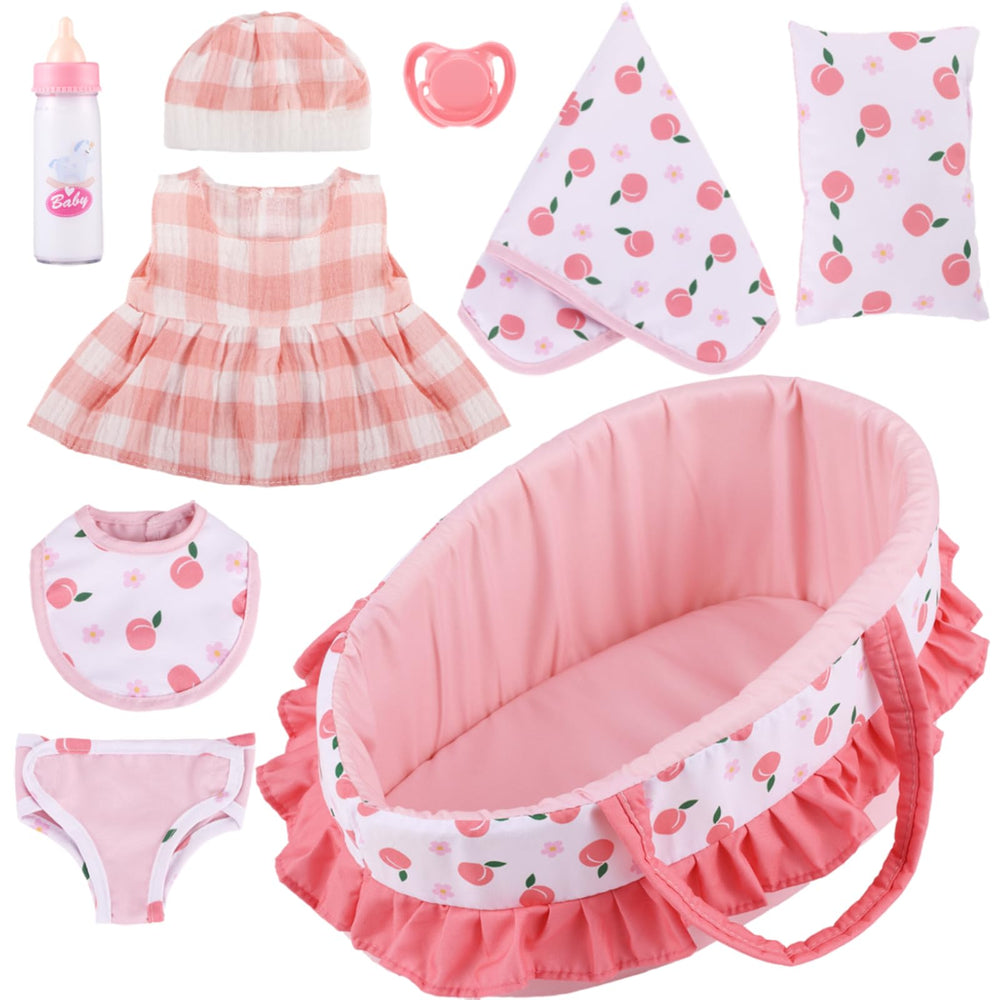 GAGAKU baby doll bassinet with padded interior for gentle cradle play.
