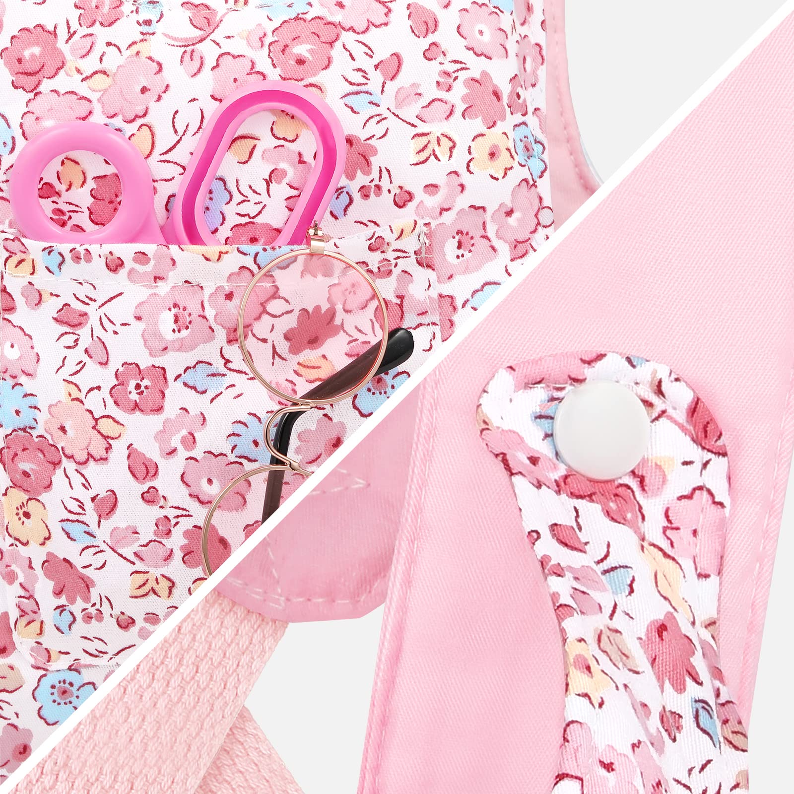 GAGAKU pink flowers print adds cheerful style to doll carrying accessory.