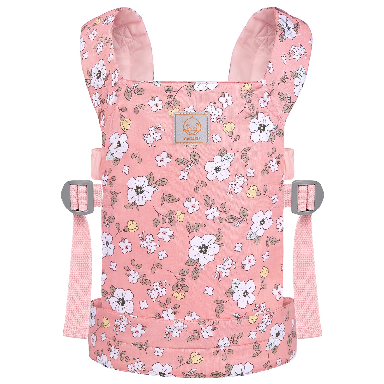 GAGAKU Baby Doll Carrier in pink anemone flowers for cozy playtime