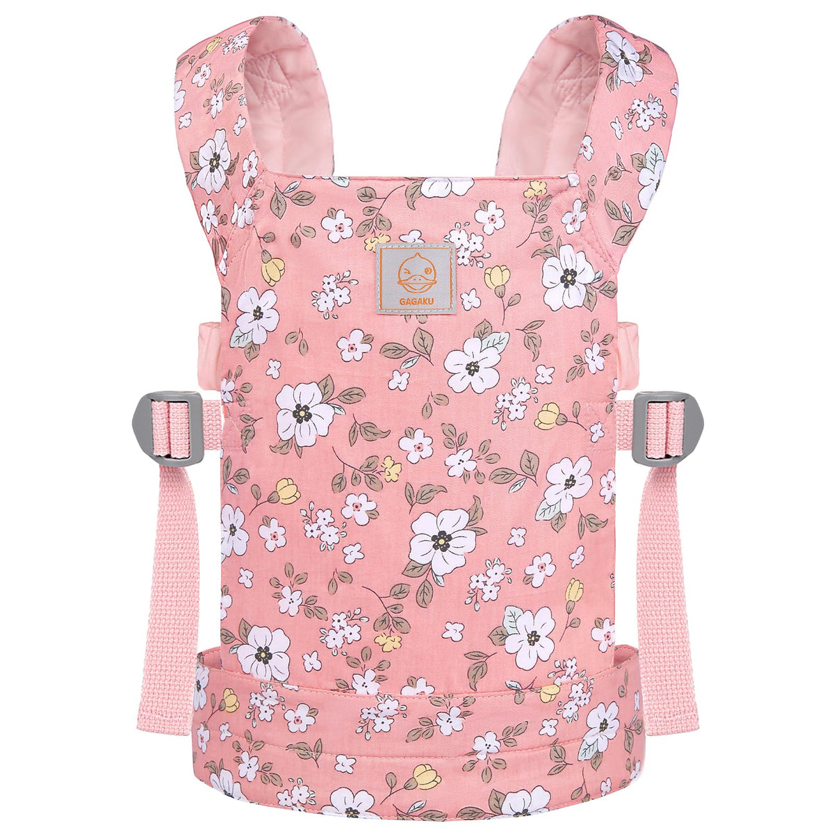 GAGAKU Baby Doll Carrier in pink anemone flowers for cozy playtime