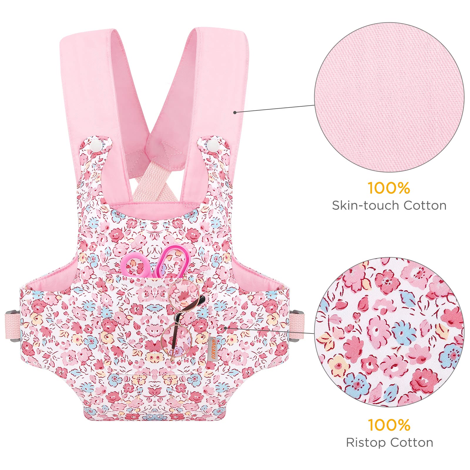 GAGAKU uses 100% cotton straps for soft, durable comfort.