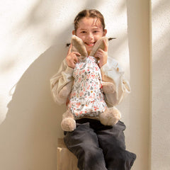 GAGAKU pink reindeer doll carrier, compact 14x10 inch size.