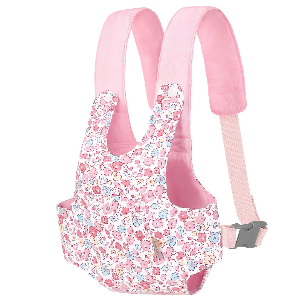 GAGAKU baby doll carrier with comfortable shoulder strap for easy carrying.