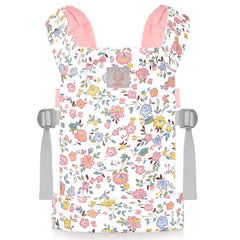 GAGAKU baby doll carrier in soft pink cotton for cozy playtime.