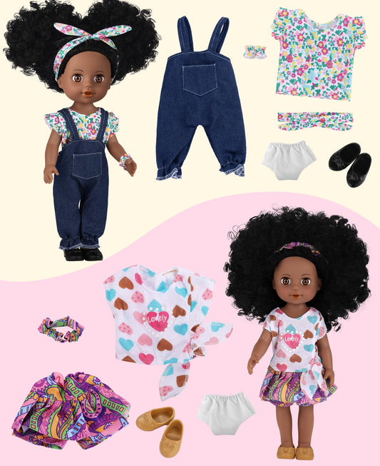 GAGAKU black doll outfits two-pack for mix-and-match dressing play.